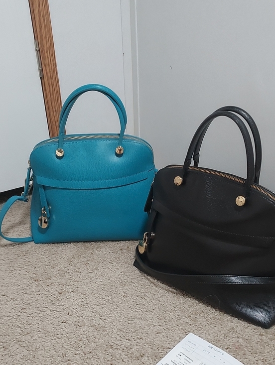 Furla Handbags - 2 FURLA HANDBAGS / blk.& BLUE
